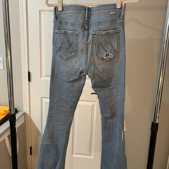 mother jeans insider crop step fray hem jeans in thrilling shots size 26 - Picture 2 of 4